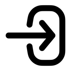 login, login     icons,  login   icon editable stroke outline icon isolated on white background flat vector illustration. Pixel perfect. 64 x 64