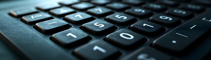 Minimalist Calculator Buttons Grid Tile Pattern Close-up - Financial Calculations Budgeting Simplified Geometric Style - Zoom Out Revealing Repeating Number Symbols - Photo Stock Concept