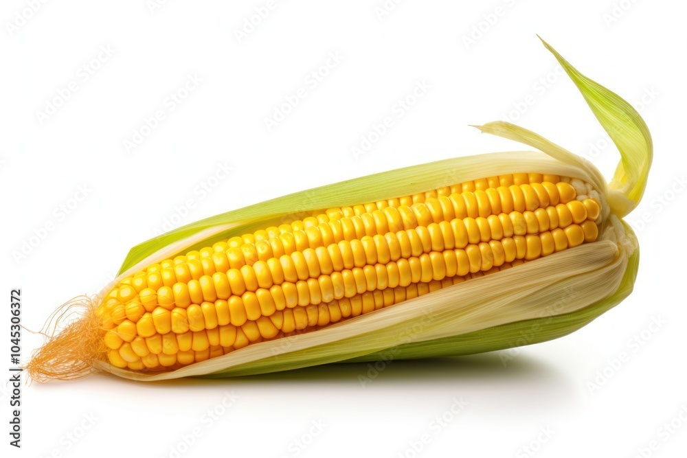 Poster Corncob plant food white background.