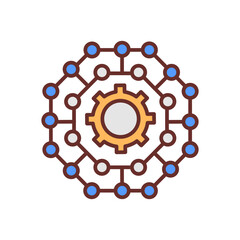 Nano Technology Filled Icons , Vector illustration