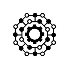 Nano Technology Glyph Icon, Vector illustration