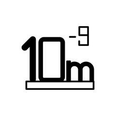 Nano Matter Glyph Icon, Vector illustration