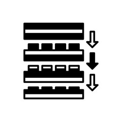 Nano Fabrication Glyph Icon, Vector illustration