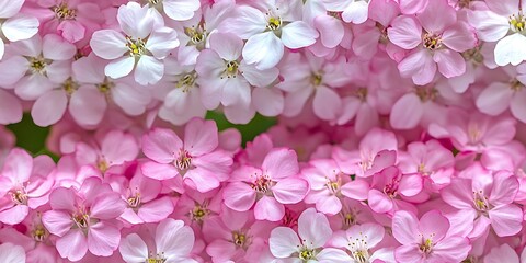 Obraz premium Pink and White Floral Seamless Pattern Design