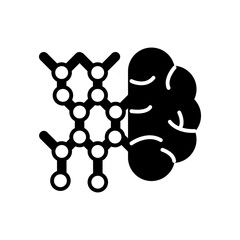 Nano Brain Glyph Icon, Vector illustration