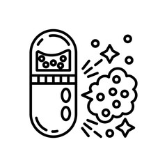 Nano Spray Outline Icon, Vector illustration