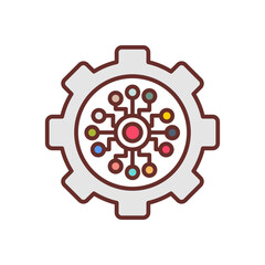 Nano Mechanism Filled Icons , Vector illustration