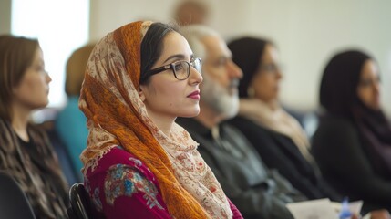 A community event where religious tolerance is celebrated through cultural exchange and dialogue,