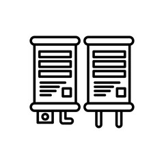 Nano Capacitor Outline Icon, Vector illustration