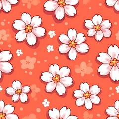Obraz premium Soft Dreamy Floral Pattern in Warm Tones