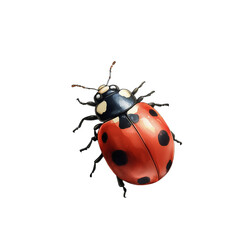 Ladybug on transparent background