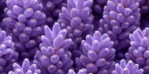 Fototapeta premium Vibrant Seamless Pattern of Lavender Blooms