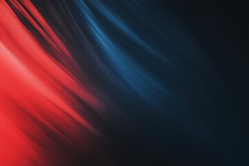 Fototapeta premium Abstract design featuring smooth red and blue flowing textures against a dark background, evoking motion and contrast in a modern composition.