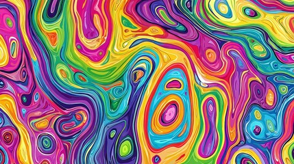Fototapeta premium Vibrant Abstract 3D Artistic Illustration of Colors
