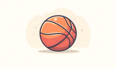 Basketball Icon:  A vibrant illustration of a basketball, capturing the energy and excitement of the sport. Perfect for sports-related designs, social media graphics, and more. 