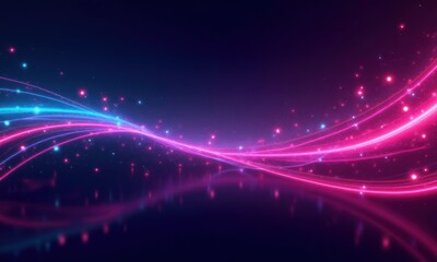 Abstract modern neon background or backdrop with glow and bokeh