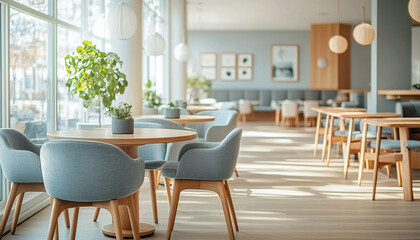 Scandinavian Hotel Interior Sleek and Bright high detail