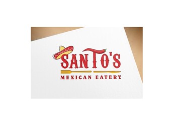 Santos Mexican Eatery Logo Design: A Creative Exploration of Cultural Heritage, Vibrant Colors, and Authentic Elements to Capture the Essence of Mexican Cuisine and Community
