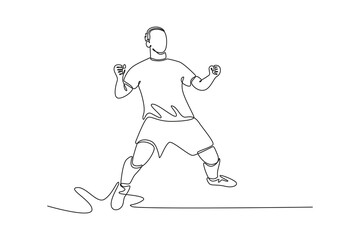 Futsal sports. Sports concept. Single line draw design vector graphic illustration.