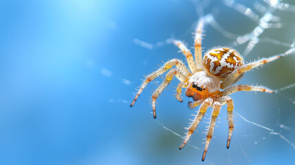 
An abstract pattern made by taking a photo of a Garden Spider and applying fractal mirroring