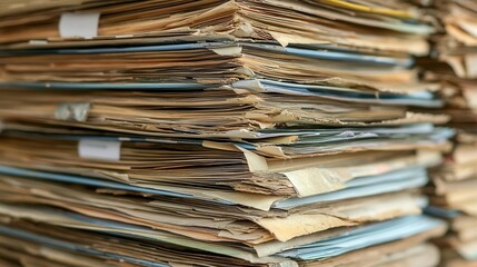 Instructional guide with stacked documents, organized and informative, [stack , instruction , instructional guide], ,