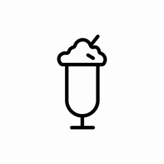 ice cream smoothie icon sign vector