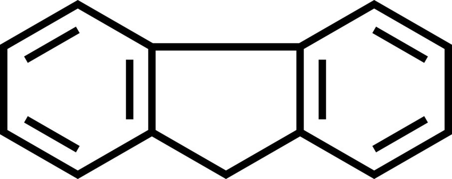 Fluorene&nbsp;structural formula, vector illustration