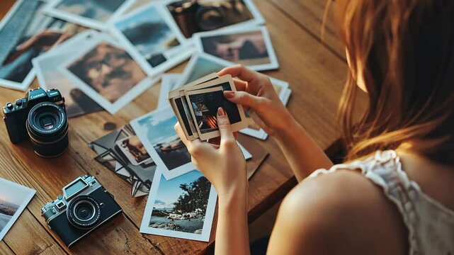 Polaroid Collage & Scrapbook Mockup Template Video