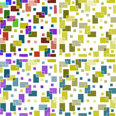 Vibrant abstract composition of colorful squares arranged in a captivating grid layout