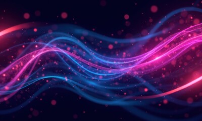 Abstract modern neon background or backdrop with glow and bokeh