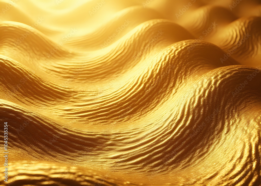 Poster Motion on a gold wave pattern creates a visually striking effect in design and art projects worldwide instantly.