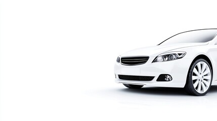 Obraz premium Sleek White Luxury Sedan