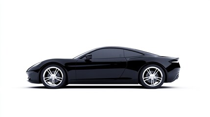 Naklejka premium Sleek Black Sports Car