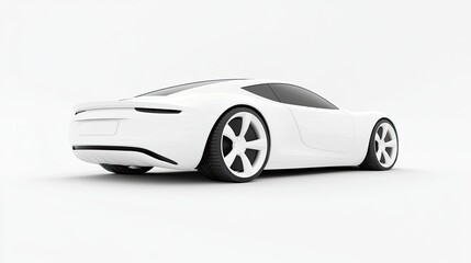 Sleek White Sports Car Design