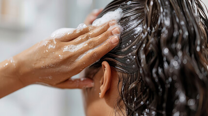 A person filling out a hair quiz online to receive custom haircare products tailored to their unique needs