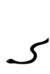 蛇のシンプルな2025年の年賀状素材