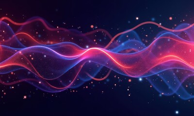 Fototapeta premium Abstract modern neon background or backdrop with glow and bokeh