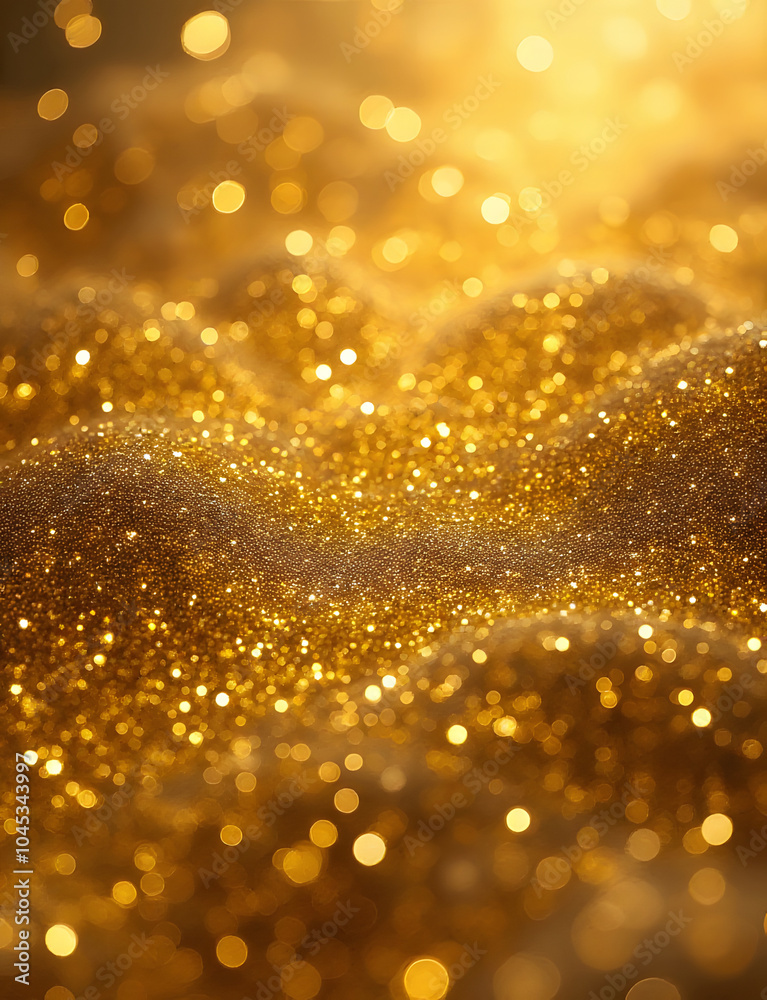 Aufkleber golden sparkle adds a touch of luxury to any design with gold glitter textures providing depth and v