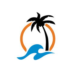VINTAGE BEACH WAVES VECTOR DESIGN 1
