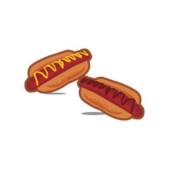 YUMMY HOTDOG MUSTARD VECTOR DESIGN