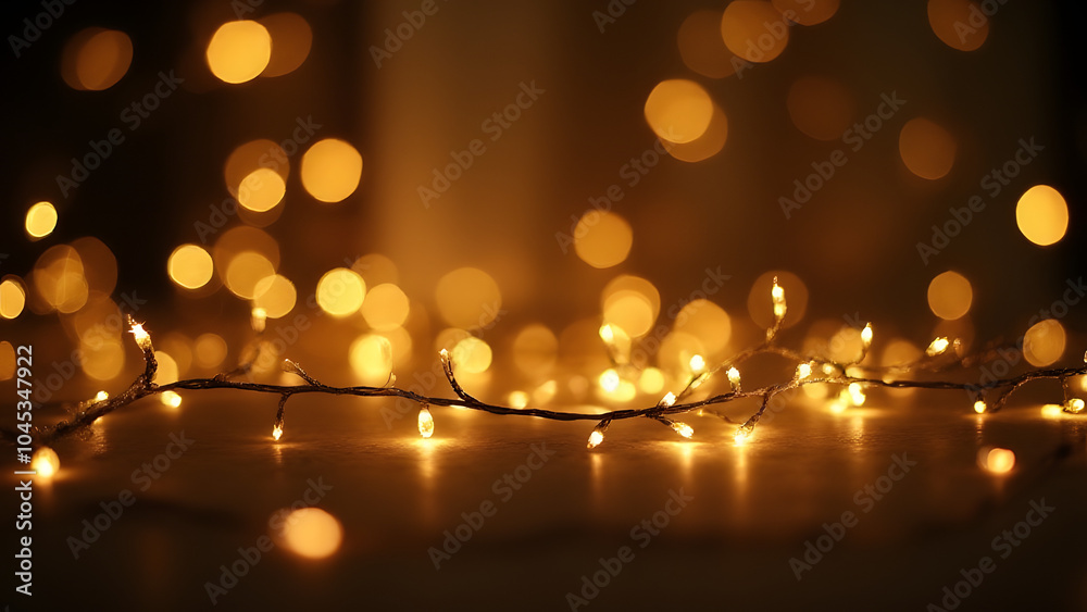 Aufkleber glittered vintage lights create a beautiful but defocused background effect in home decor.