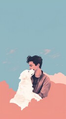 Portrait mammal adult man.