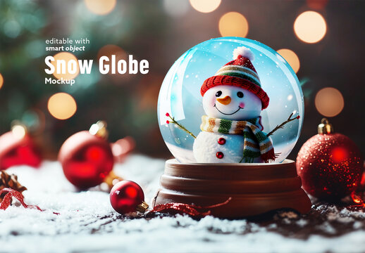 Snow Globe Effect. Ai Generative
