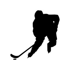 ICE HOCKEY SILHOUETTE VECTOR DESIGN 1