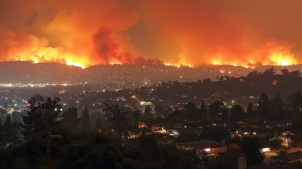 Conflagration: A large, destructive fire that can ravage entire neighborhoods or regions, often requiring significant firefighting resources to contain.
