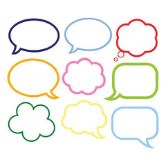 Outline Speech Bubbles and Dialog Boxes Vector Collection for Versatile Use.