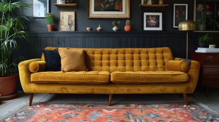 Mustard Yellow: Rich and earthy, mustard yellow carries a retro essence, bringing warmth and character to vintage fashion and home decor alike.
