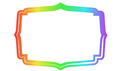 Beautiful frame with brush stroke
Rainbow background