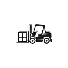 forklift logo vector. forklift icon. isolated logo design template element, suitable for your design need, logo, illustration, animation, etc.