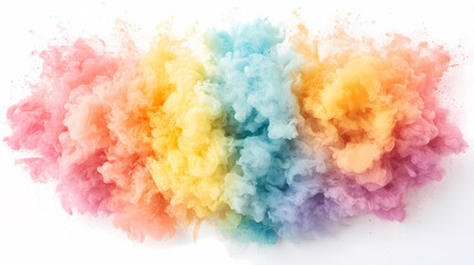 Fototapeta premium This stunning image showcases a captivating explosion of vibrant colors blending pink blue yellow and orange smoke to create an artistic and dreamy visual experience. Perfect for inspiring creativity